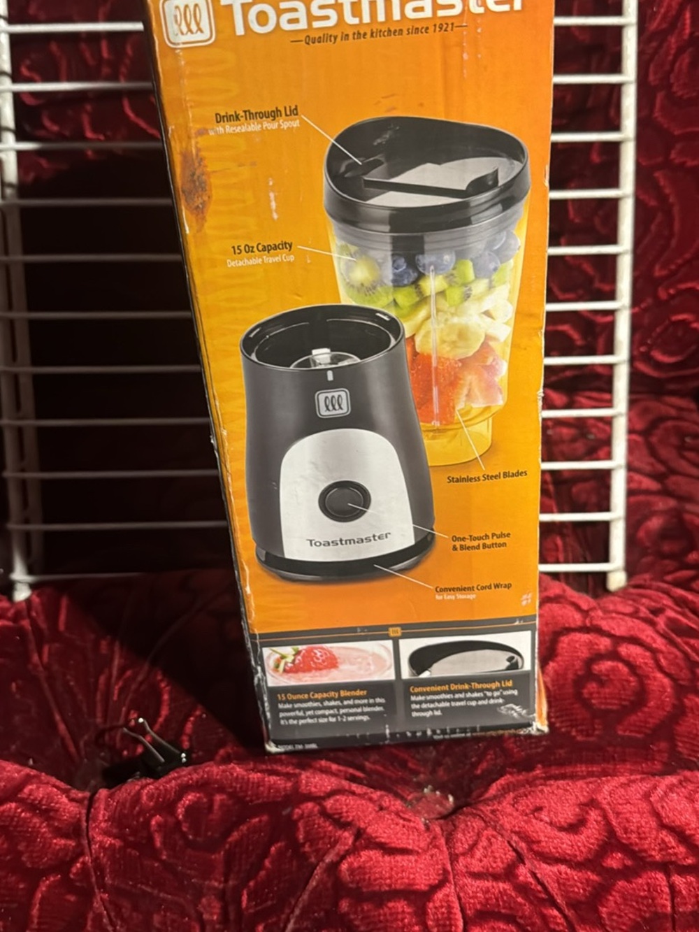 Toastmaster Compact Personal Blender - Black and Silver